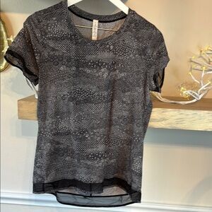 Black Patterned Women's Top